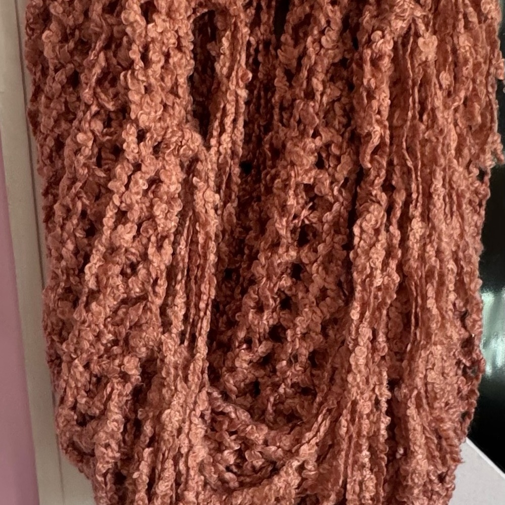 Chunky Knit Scarf in Rust